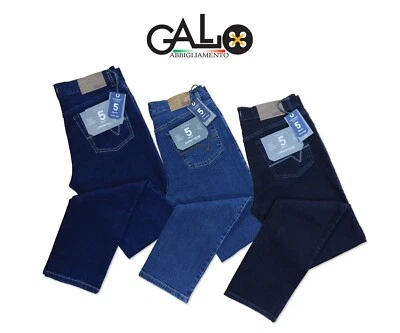 JEANS VITAMINA UOMO BLU - NERO - STONEWASHED ELASTICIZZATO MODELLO PU27