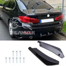 For 5 Series F10 F11 M5 Gloss Rear Spat Bumper Diffuser Side Lip Splitter Canard