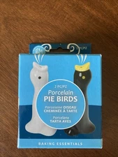 NEW R&M Porcelain Pie Birds ~ 2 PC ~ Baking Essentials~NIB