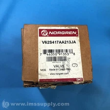 Norgren V62S417AA213JA Valve, 3/2NC, SOL/SPR, 3/8NPT, 24V FNOB