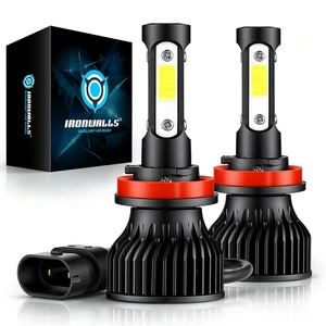 4-Sides H11 LED Ampoule de phare blanc Kit de conversion à faible faisceau 2500000LM Lumineux 2x