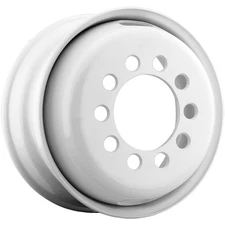 Allied CT-Stud Piloted Dual 17.5x6.75 10x8.75 +142mm White Wheel Rim 17" Inch