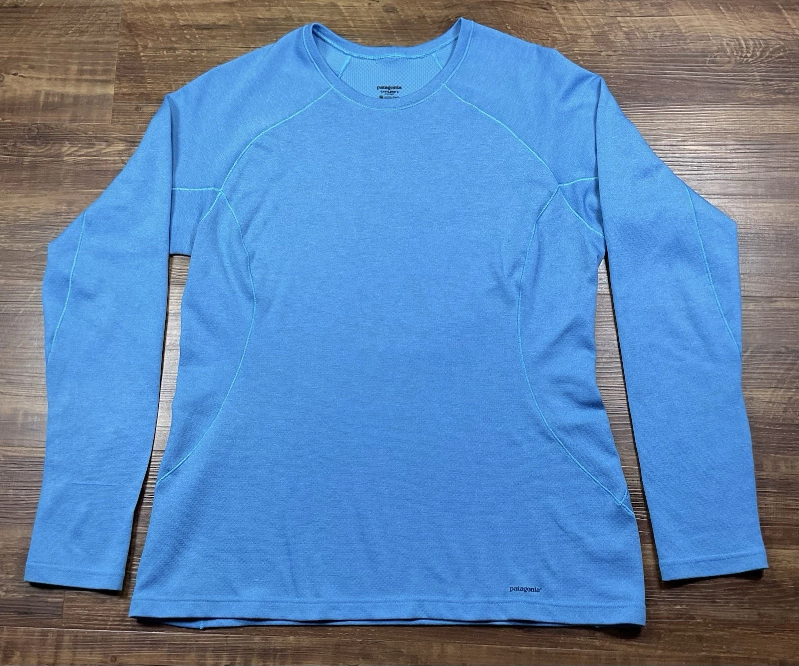 Patagonia Capilene 3 Midweight Baselayer Men M Blue Long Sleeve Polartec