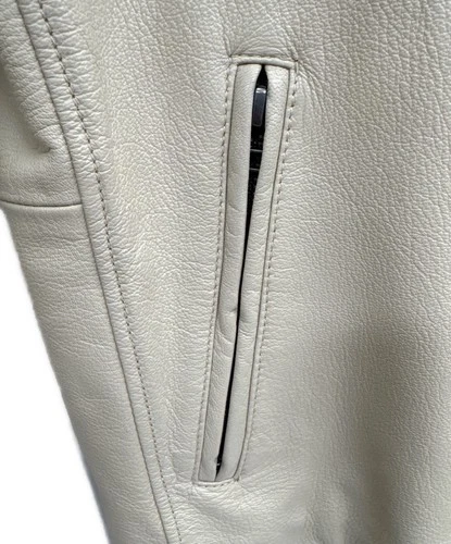 AVIREX 40th Anniversary Model Leather Riders Jacket Men's Size L Beige image 9