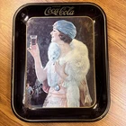 Drink Coca-Cola Vintage Tin Metal Serving Tray 10 5/8” X 13 1/4” Dark Brown