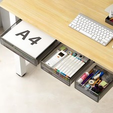 Under Desk Table Drawer Storage Organizer,3 Pack Large  Medium  Small Slide...