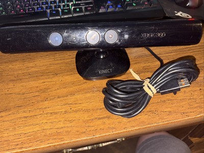 Genuine Microsoft XBOX 360 Kinect Sensor Bar 1414 Black with Power Adapter