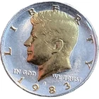 DANBURY MINT-KENNEDY HALF DOLLAR COLLECTION-1983-P-LAYERED 24 GOLD & .999 SILVER