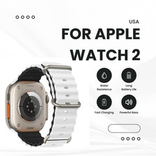 Silicone Ocean Strap/Band for Apple Watch Ultra 49 45 46 42 44 40 41Mm Series 9