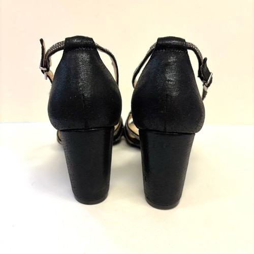 ALEX MARIE Hashleigh Women's 10 Black & Rhinestone Strappy Heels Dressy Shoes - Picture 6 of 12