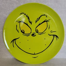 Sleigh Bell Bistro The Grinch Round 10" Melamine Plate New Stink Stank Stunk New