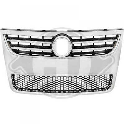 Hartsant Kühlergrill Kühlergitter Chrom/Schwarz für VW Touareg Baujahr 2006-200