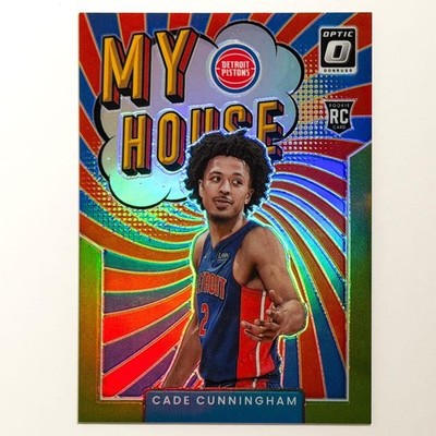 2021-22 Panini donruss optic Cade Cunningham MY HOUSE /149 GREEN prizm SSP RC