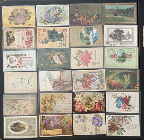 Lot De 10 Cartes Postales Vintage "Sweet Greetings" - Motifs Fantaisie, Années 2000