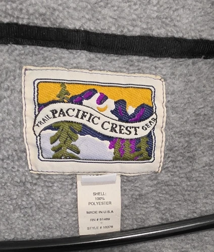 VTG 90s Pacific Crest Fleece Jacket Mens XL Gray Full Zip Outdoor Gorpcore USA image 4