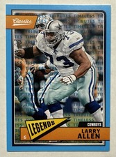 2018 Classics Legends Larry Allen #119 Timeless Tributes Blue /10 Bookend! HOF