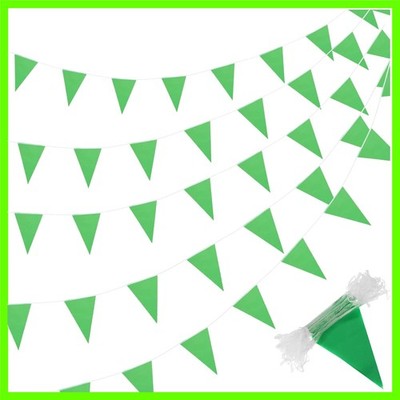 200 Feet Solid Pennant Banners Flags String Triangle Hanging DIY Bunting Flag...