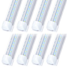 6FT LED Tube Light Bulbs 54W Linkable 6500K T8 6' LED Garage Shop Light Fixture