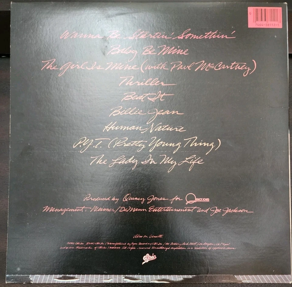 Michael Jackson 1982 Original Pressing Vinyl LP Of Thiller It's Graded A VG ++ - Image 2 of 4