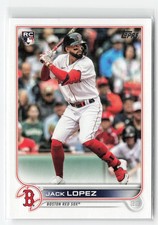 2022 TOPPS JACK LOPEZ #418 RC RED SOX