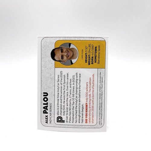 Alex Palou #1194 Indycar Serie 2025 SI für Kinder Sport Illustrated Indy Car - Bild 2 von 2