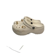 crocs CLASSIC PLATFORM CLOG W WHITE Sandals 22cm 206750-100