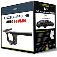 Starre AnhäNgerkupplung für DS 4 Crossback 07.2015-12.2018 Typ NX Auto Hak NEU