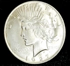 1927 Peace Dollar  MS++ Fabulous Strike Key Date 100% Original Coin