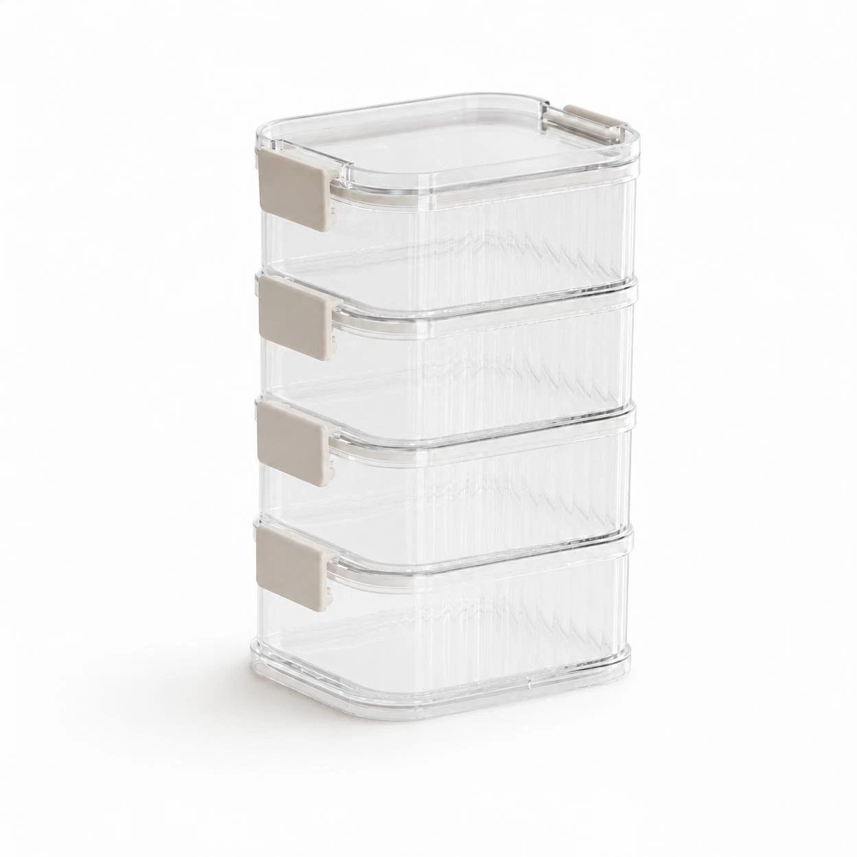 Airtight Food Storage Containers, Stackable Kitchen Storage Organizer