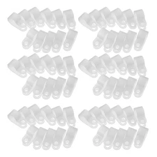200 Pcs Rope Mounting Clips Nylon R Type Cable Clamps For Wire Management