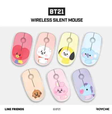 BTS BT21 Official BABY Ver Wireless Silent Mouse Authentic Goods K-POP