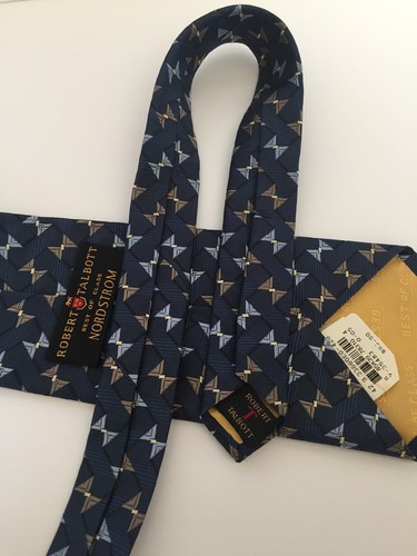 Robert Talbott blue silk neck tie Blue $95 Retail Patterned - Picture 8 of 8