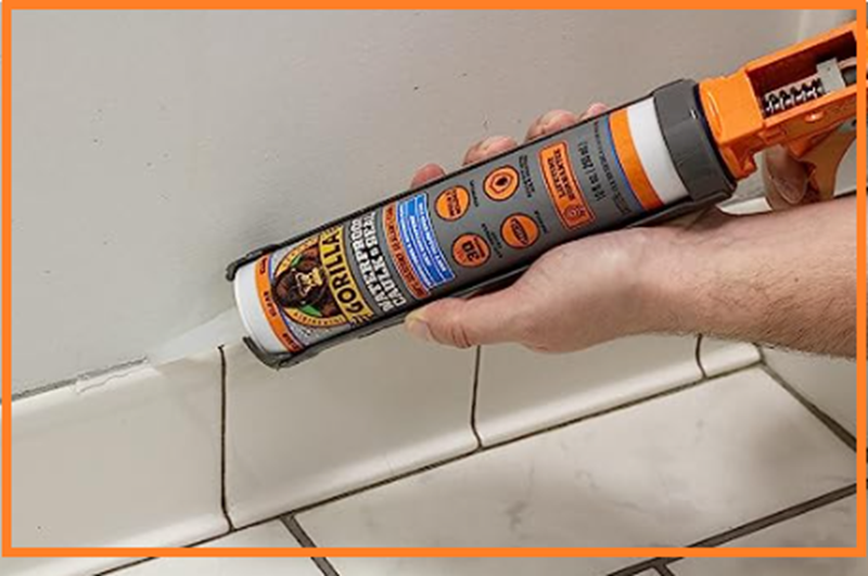 Gorilla Clear 100 Silicone Sealant Caulk, All Purpose, 10 oz Cartridge