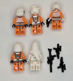 Lego Star Wars Minifigure Lot: Snow Chebacca Rebel X-Wing Pilot Zev Senesca