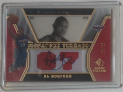 2007-08 SP ROOKIE THREADS GOLD ROOKIES #50 AL HORFORD AUTO JERSEY 09/50