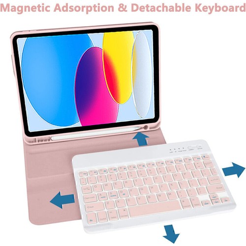 Keyboard Case Mouse For iPad 5/6/7/8/9/10/11th Gen Air 11 M3 2025 6/5/4th Pro 11 - Picture 14 of 64