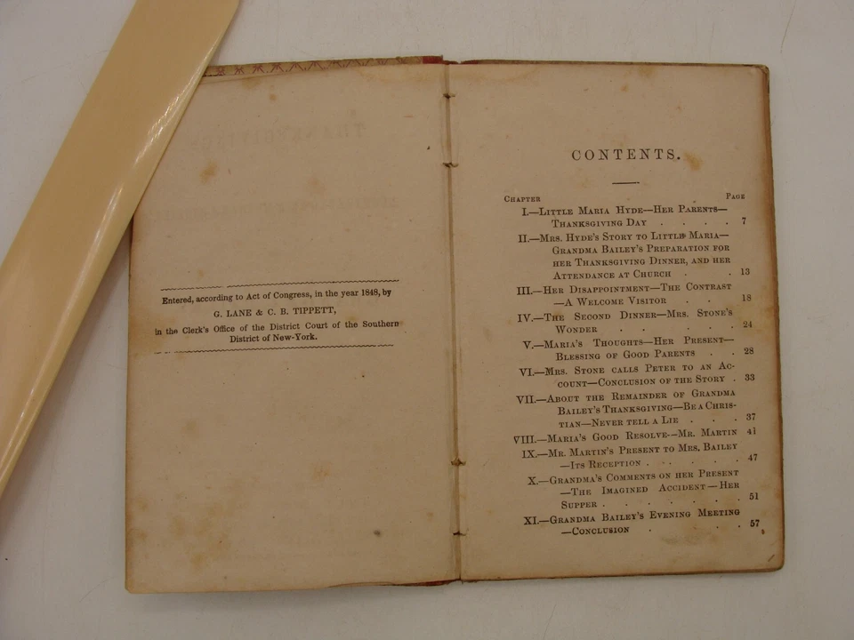 1848 Thanksgiving illustrated in a mother's stories of Grandma Bailey Methodist - Image 4 of 4