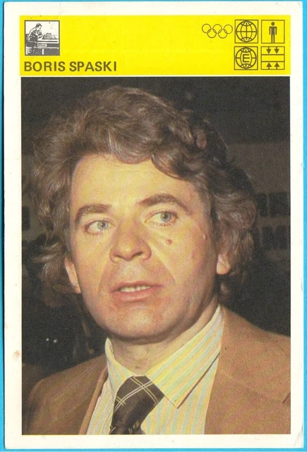 BORIS SPASSKY Chess Russia grandmaster World Champion * Yugoslav old card 1981