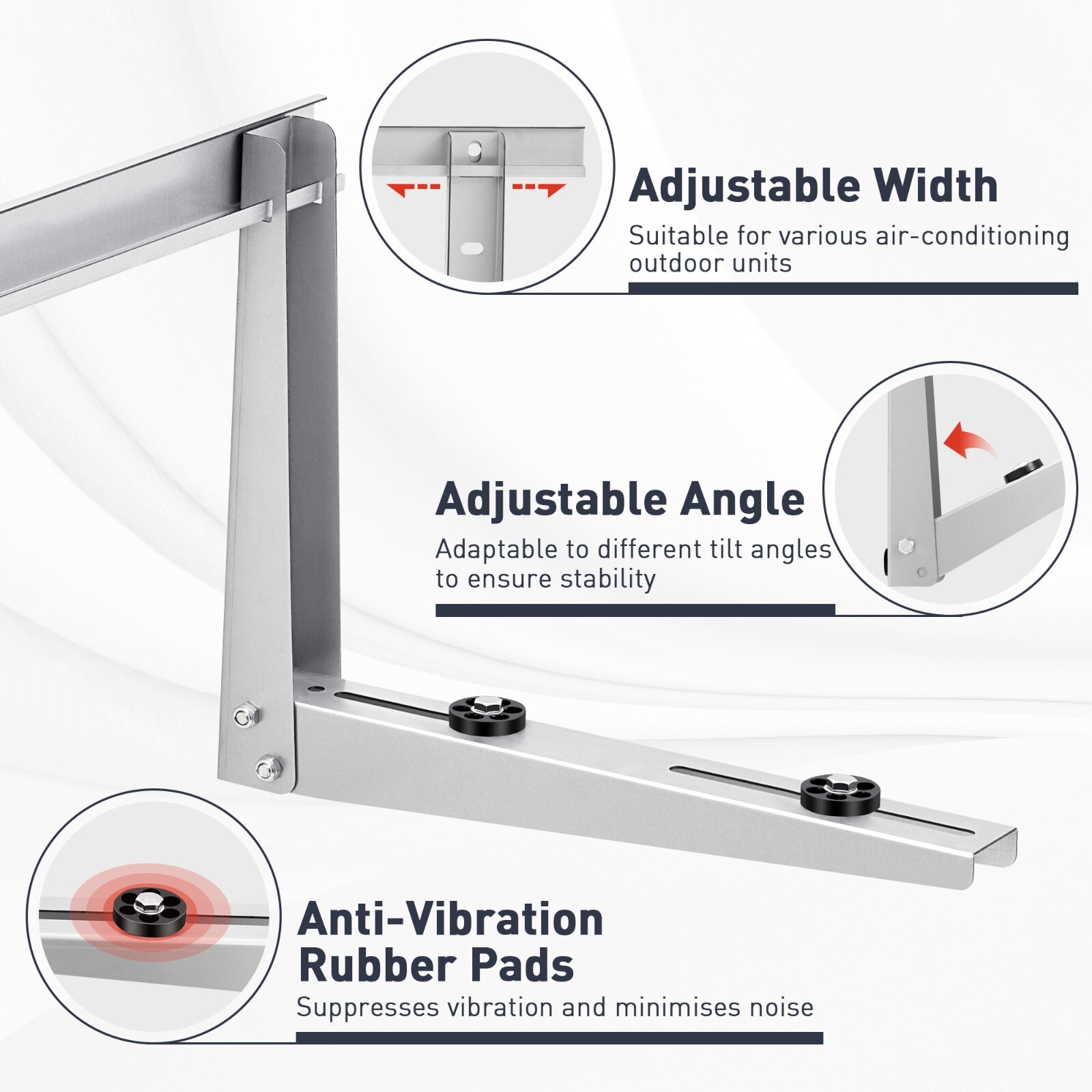 Mini Split Wall Mounting Bracket for 600012000 Btu Condensers