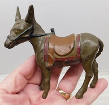 1920's Vintage AC Williams Donkey Still Bank Original Paint Cast Iron 