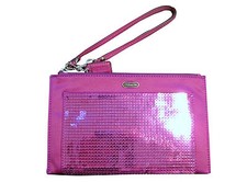 NWT Coach 49887 Occasion Sequin Party Clutch/Wristlet Mulberry msrp $148