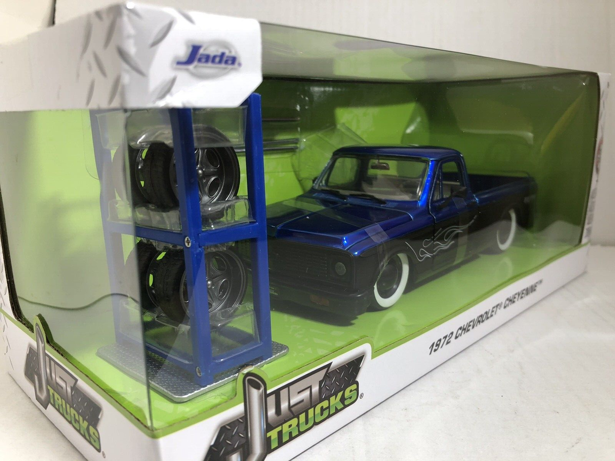 JADA JUST TRUCKS 1972 CHEVY CHEYENNE PICKUP TRUCK BLUE 1:24