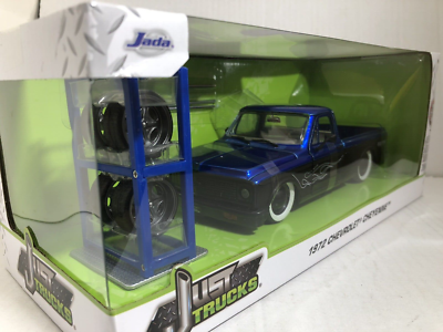 JADA JUST TRUCKS 1972 CHEVY CHEYENNE PICKUP TRUCK BLUE 1:24