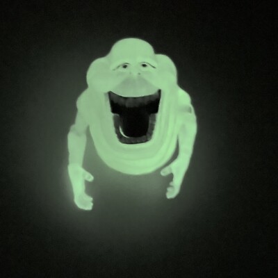 Ghostbusters Slimer Mattel Figure Glow in the Dark RARE-As Picture