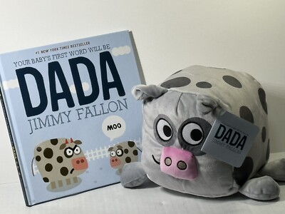 Jimmy Fallon's Your Baby's First Word Will Be DADA Book & Plush Cow NWT