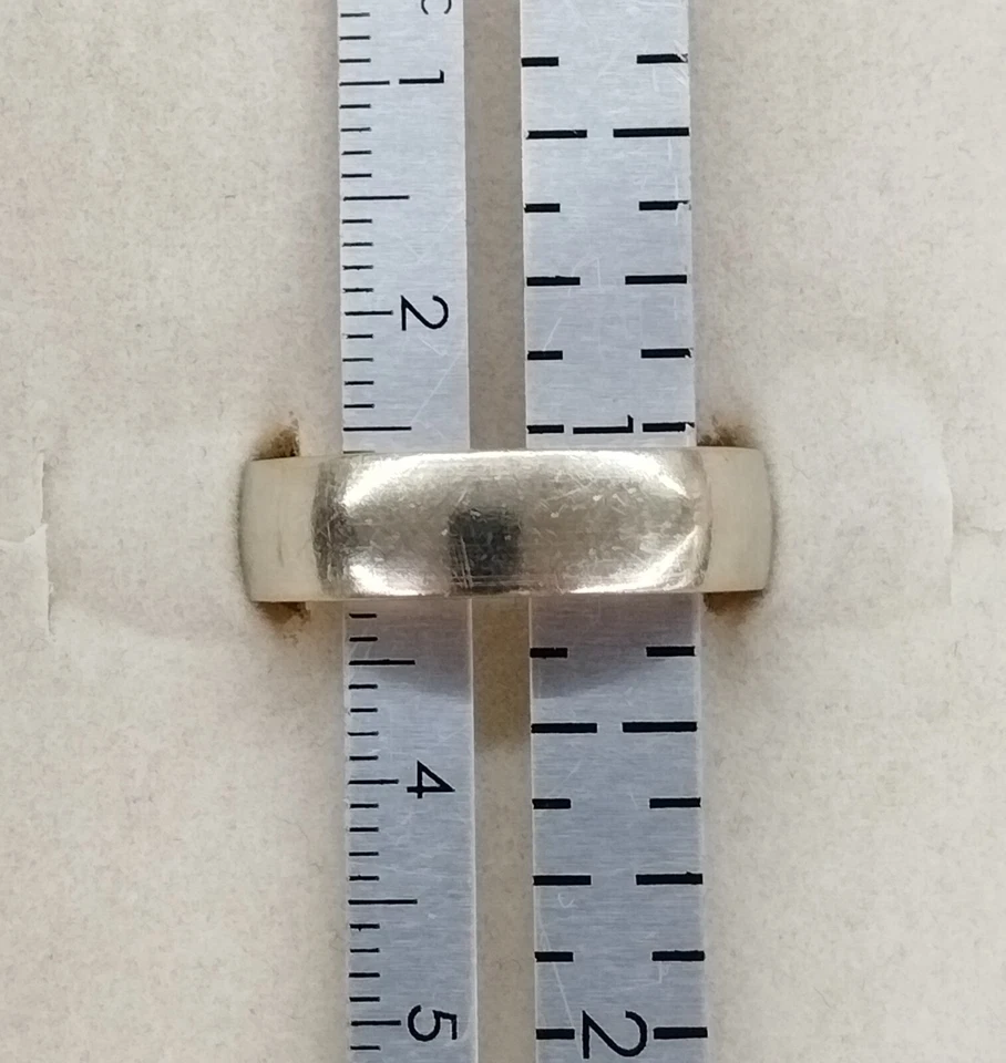 Alianza de boda Verragio de oro rosa y blanco de 14 k de ancho de 6 mm talla 9,5 circonita Foto 4 de 4