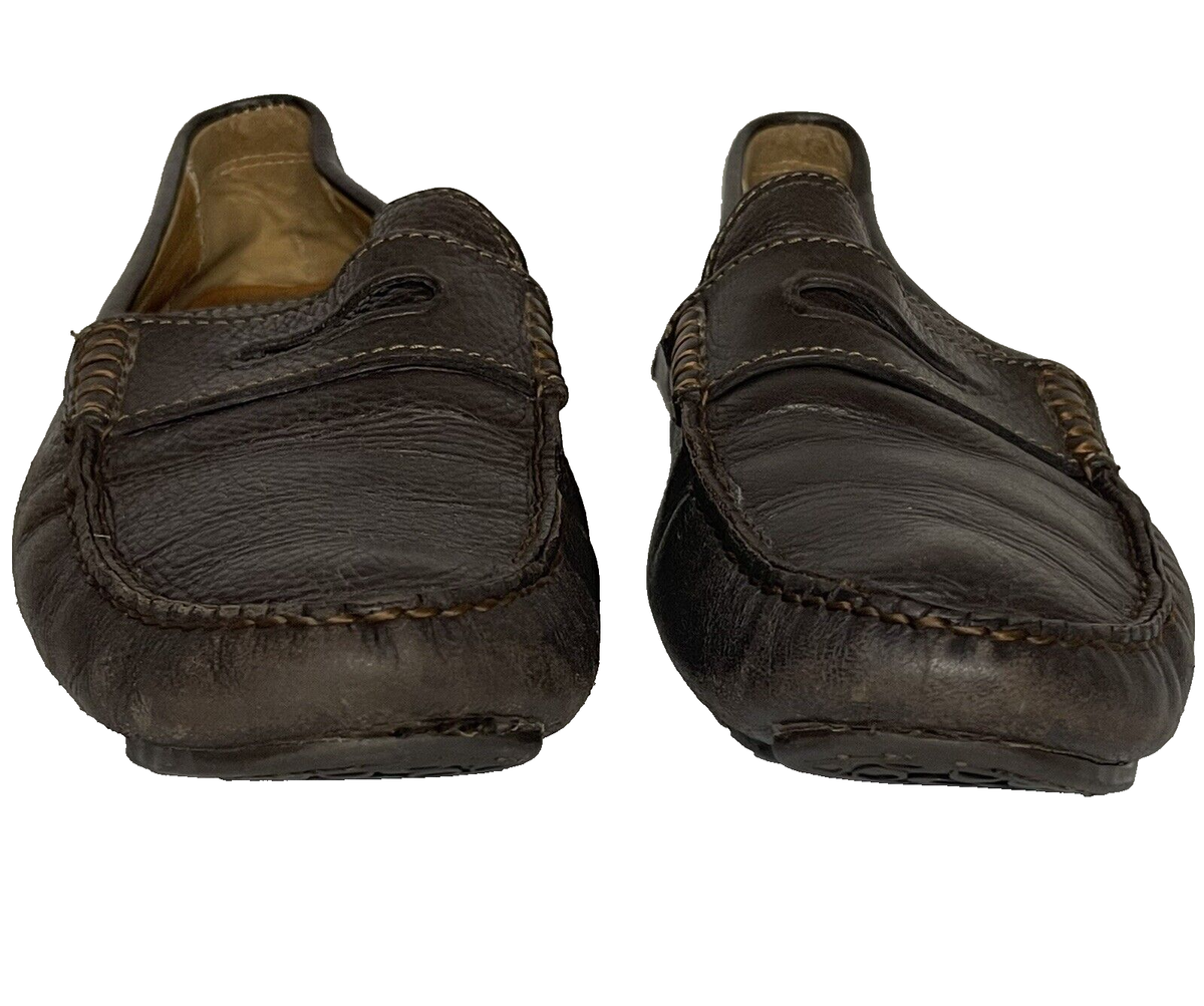 COACH Neal Brown M sz 7/W sz 9 Nappa Leather Penny Loafers 