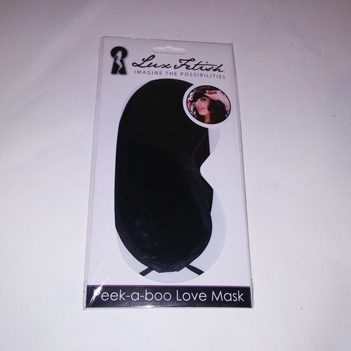 Luxe Fetish Peek A Boo Love Mask Bedroom Play Lingerie Accessory Black New