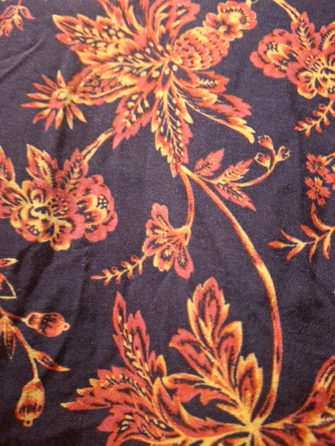 NWT Lands End Women's XL-XXL Dark Purple Red Floral Dress Cover Up Modal