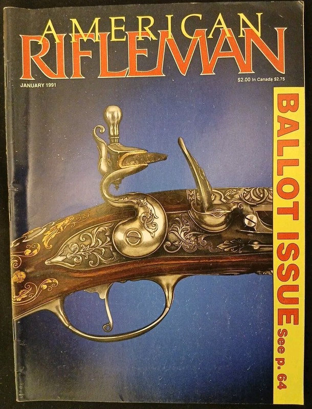 VINTAGE AMERICAN RIFLEMAN JANUARY 1991  SPECIAL EDITION BALLOT ISSUE & S&W .40